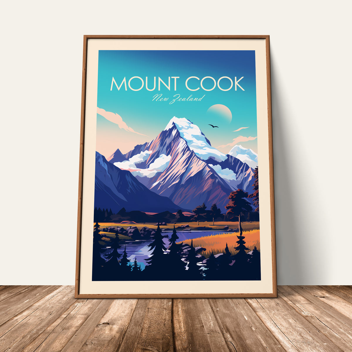 Mount Cook Traditional Style Print – Studio Inception