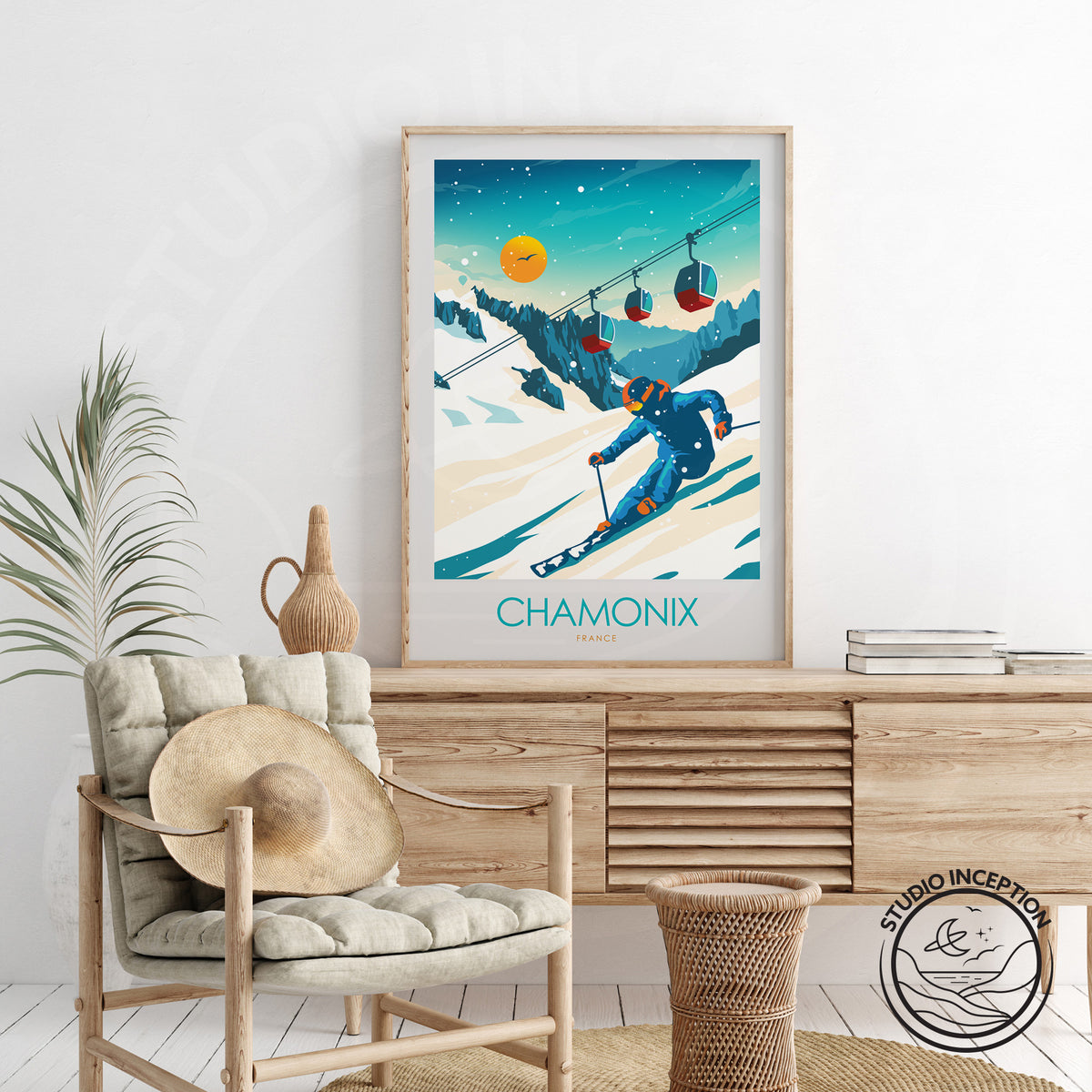 Chainception Chamonix Minimalist Print – Studio Inception