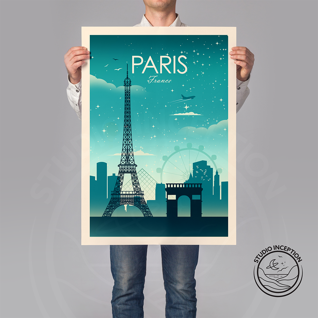 Paris France Traditional Style Print – Studio Inception
