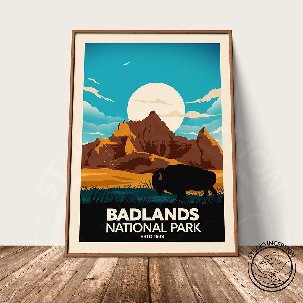 Badlands Traditional Style Print – Studio Inception